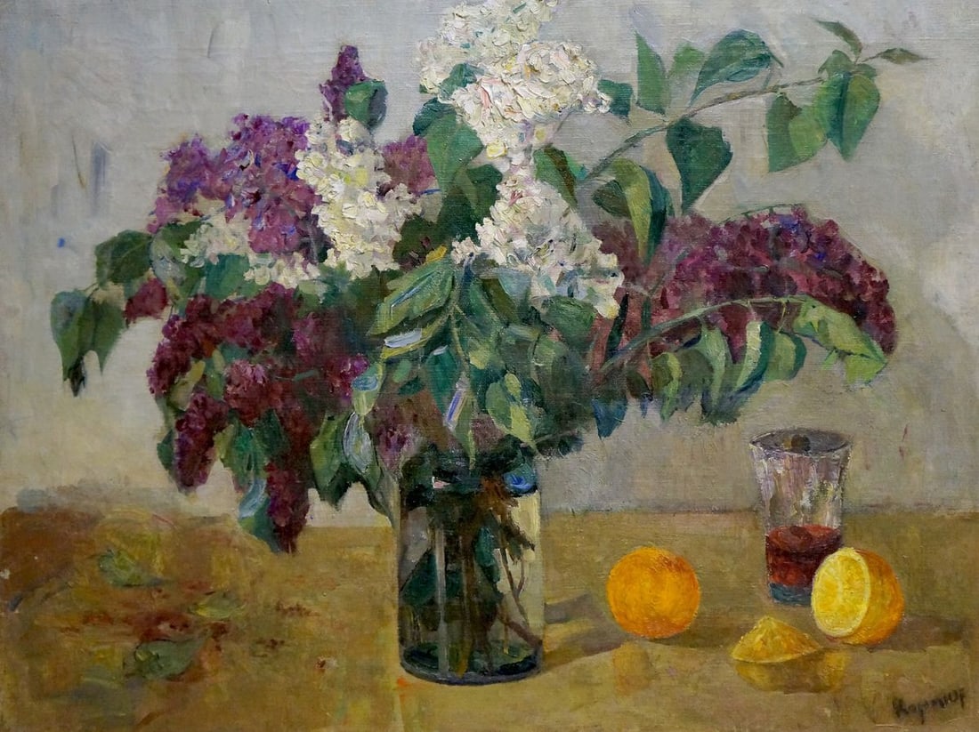 Oil painting Lilac bud Kerzhner Alexander Haskelevich (1 of 10)