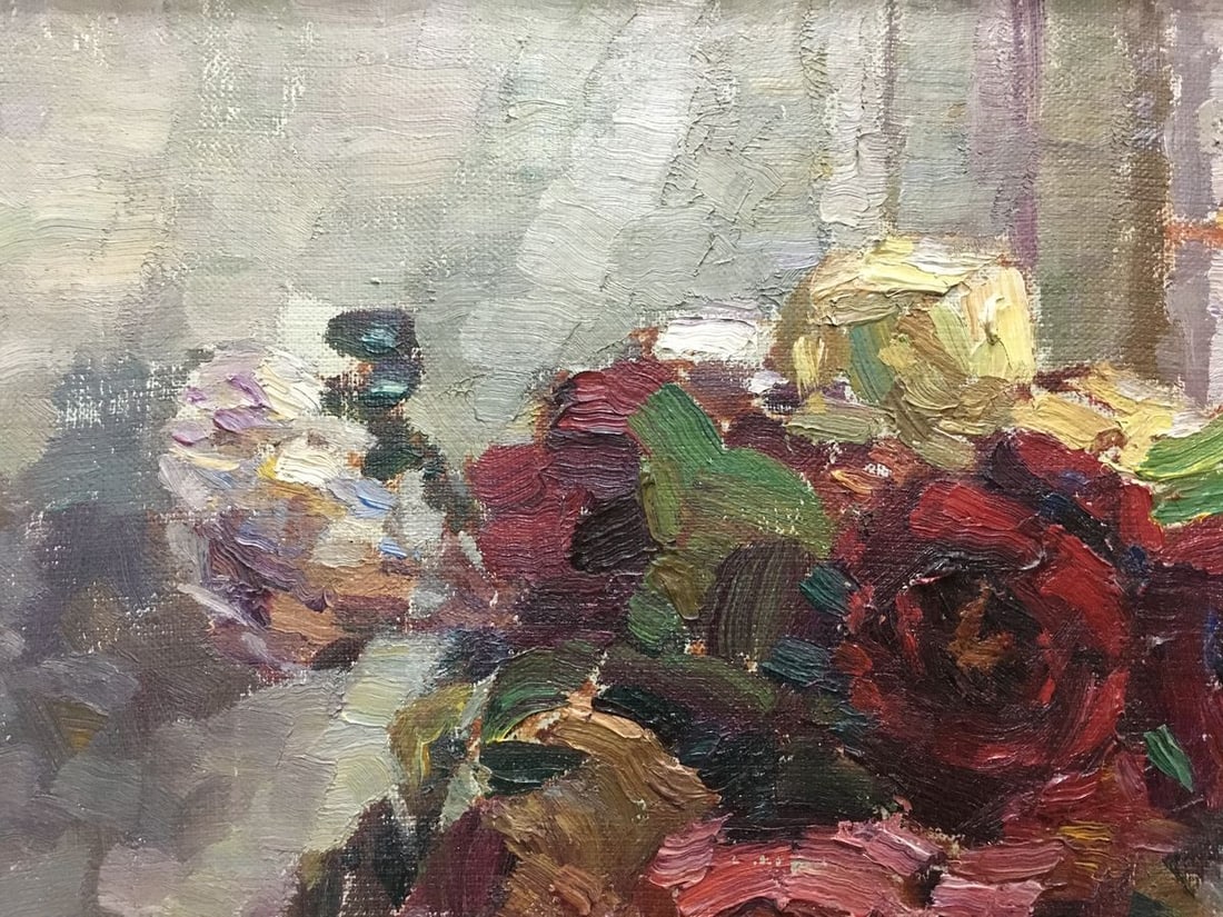 Oil painting Still life of roses Kurnakov Georgy Vasilievich - 2