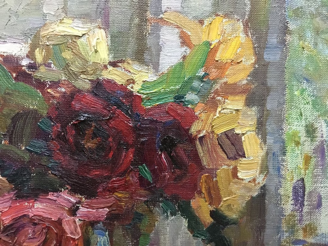 Oil painting Still life of roses Kurnakov Georgy Vasilievich - 4