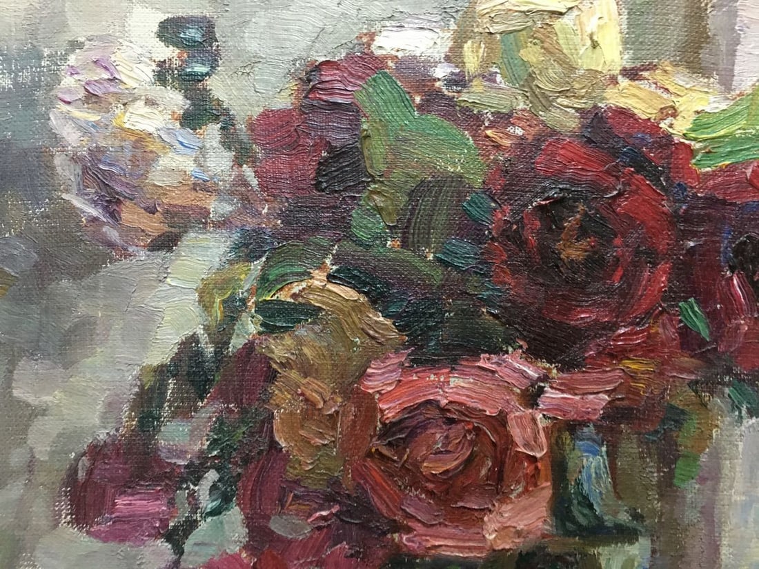 Oil painting Still life of roses Kurnakov Georgy Vasilievich - 5