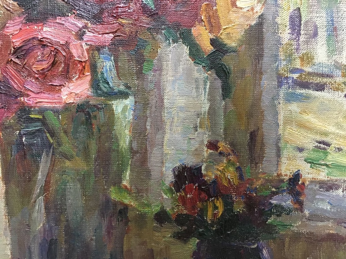 Oil painting Still life of roses Kurnakov Georgy Vasilievich - 7