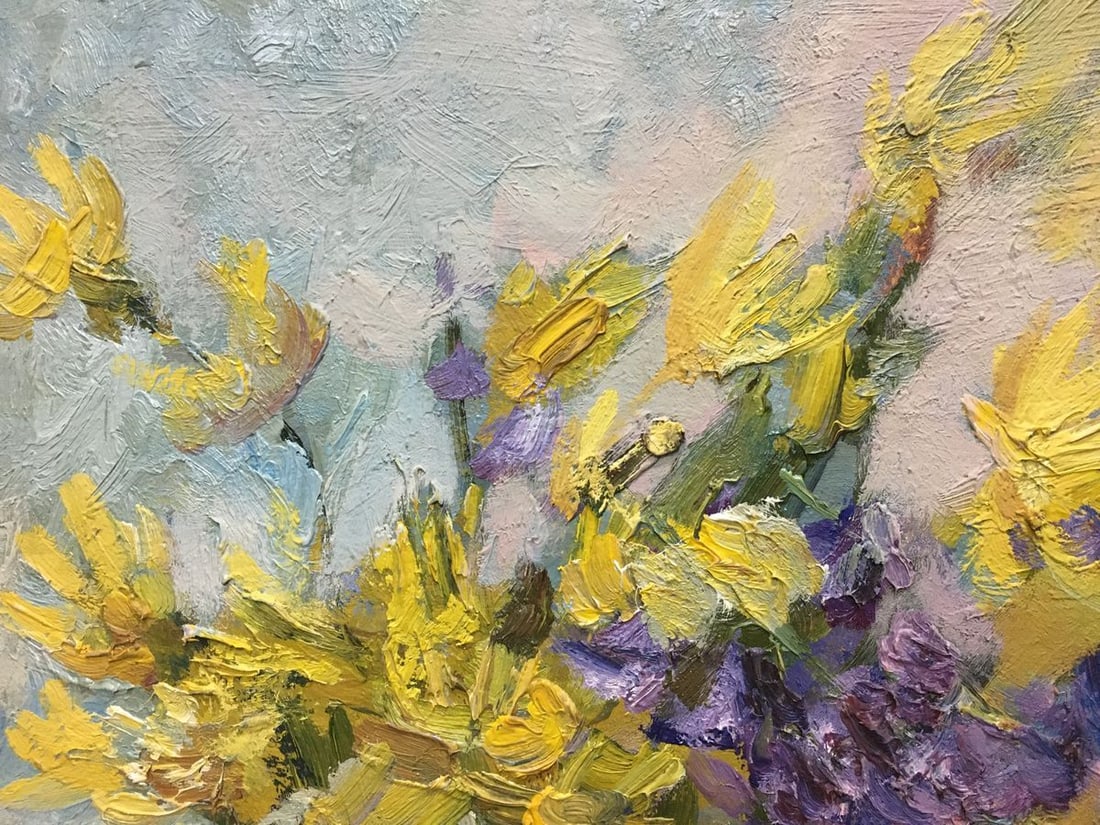 Oil painting Lilac and daisies D. Varikutsa - 2