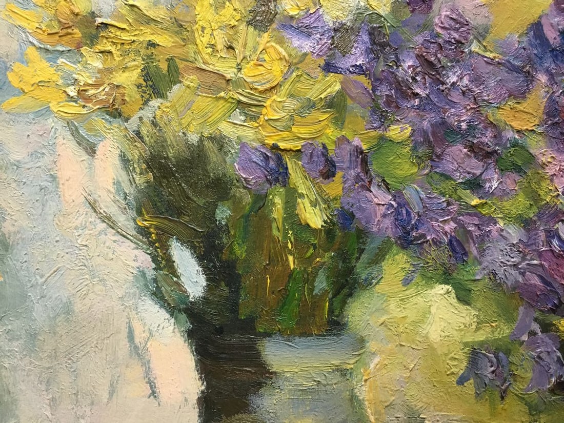 Oil painting Lilac and daisies D. Varikutsa - 3
