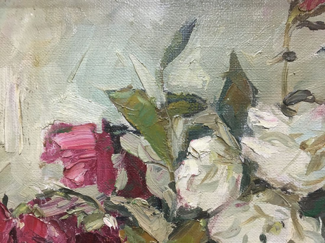 Oil painting Peter Kuzmich Stolyarenko Flowers - 2