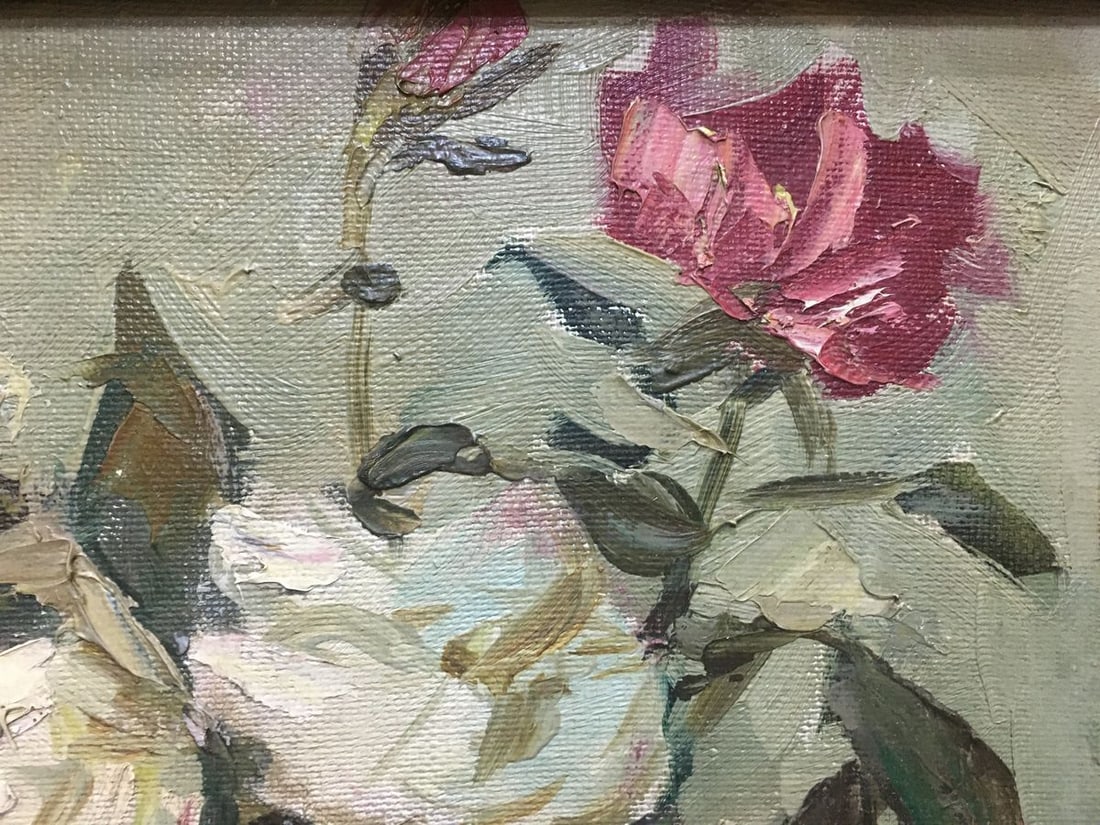 Oil painting Peter Kuzmich Stolyarenko Flowers - 3