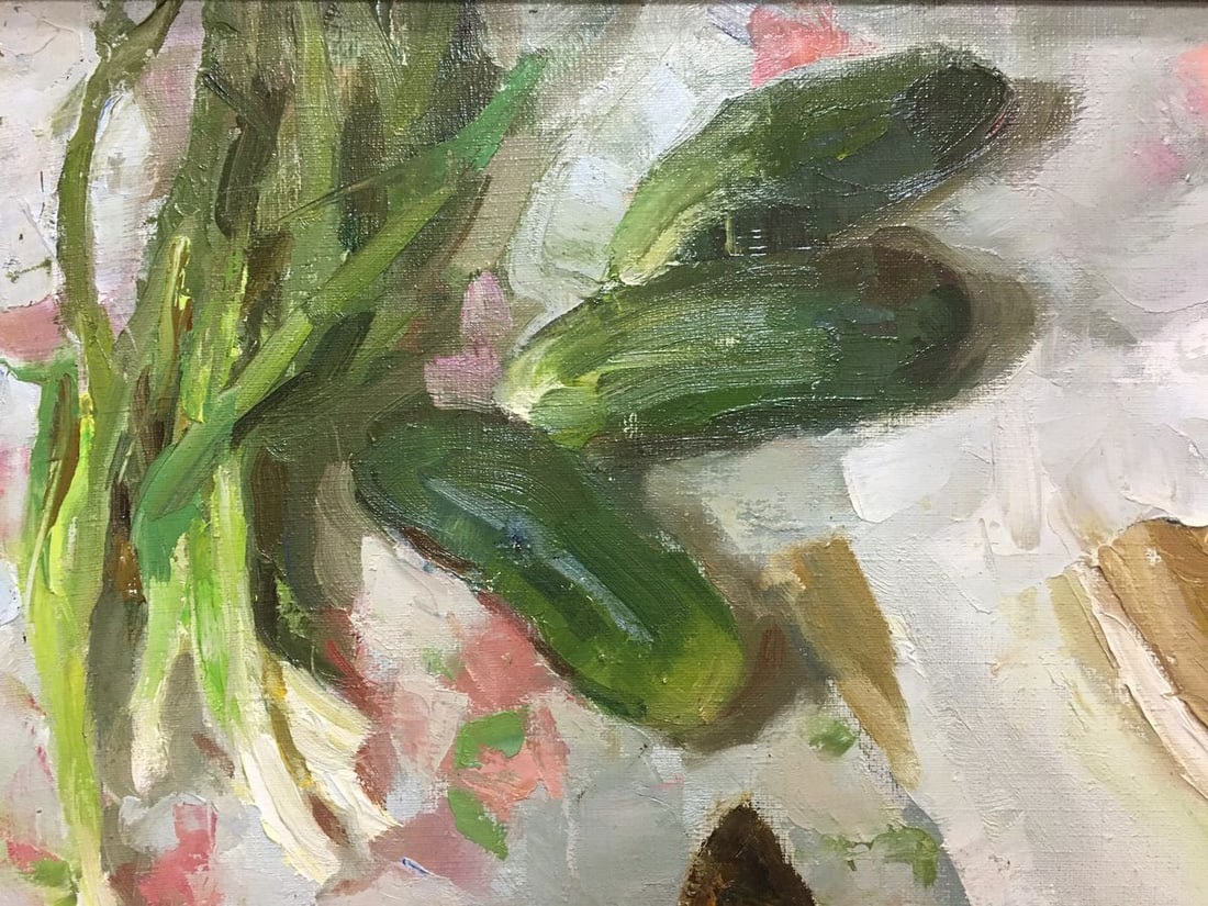 Oil painting Still life with salmon Smirnov Valentin Sergeevich - 2