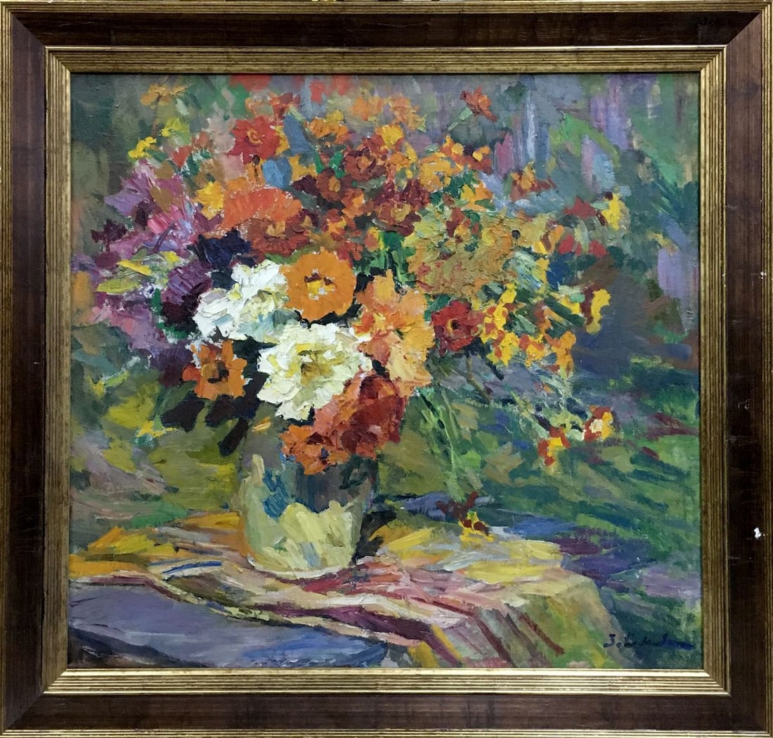 Oil painting Flowers Sokolova Zinaida Ivanovna: Title: Oil painting Flowers Sokolova Zinaida Ivanovna Description: Vern 863 *** ABOUT THIS PAINTING *** * TITLE: "Flowers" * ARTISTS: Sokolova Zinaida Ivanovna * SIZE: 85x79 cm/'33.46x31.10 inches' * 