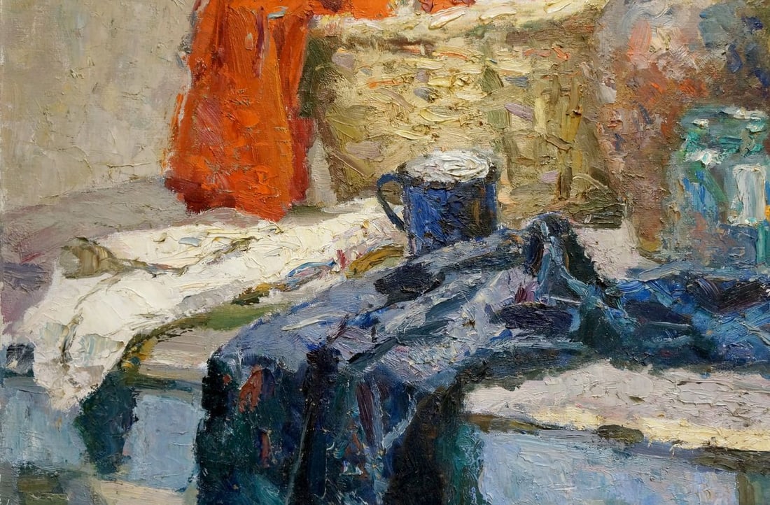 Oil painting Clothes in basket Golub Stepan Filippovich - 2