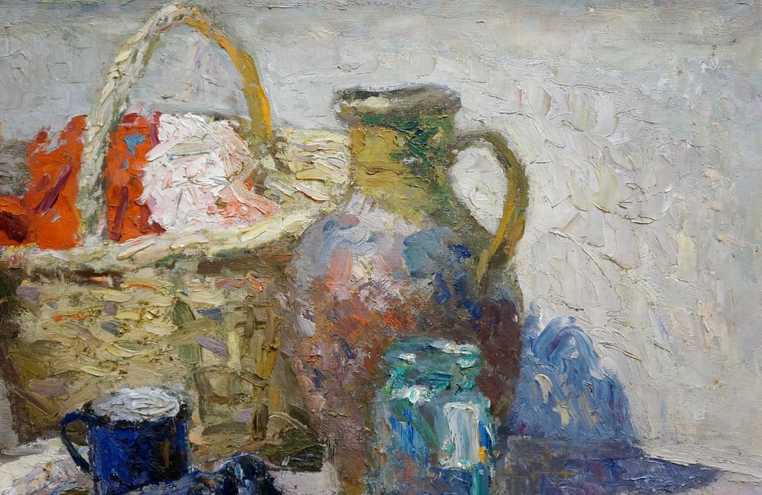 Oil painting Clothes in basket Golub Stepan Filippovich - 4