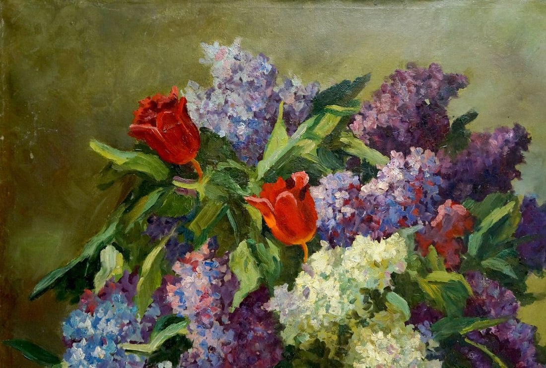 Oil painting Lilac in a vase Kerzhner Alexander Haskelevich - 3