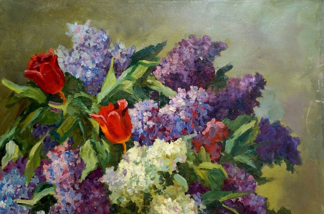 Oil painting Lilac in a vase Kerzhner Alexander Haskelevich - 4
