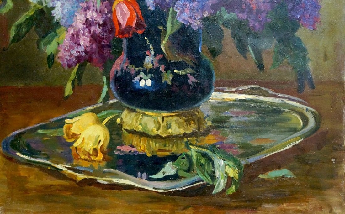 Oil painting Lilac in a vase Kerzhner Alexander Haskelevich - 5