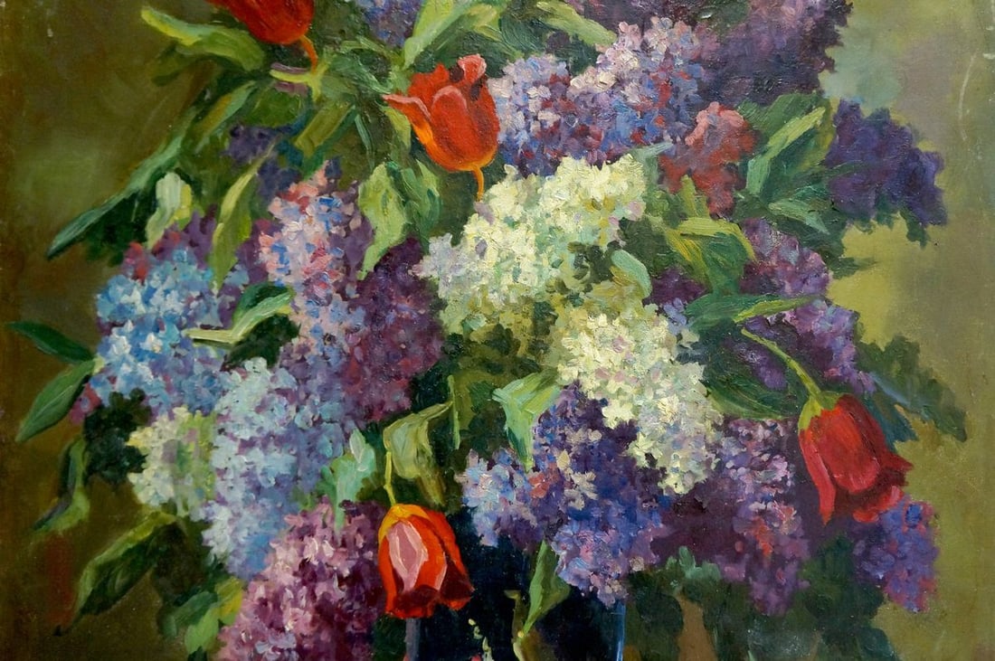 Oil painting Lilac in a vase Kerzhner Alexander Haskelevich - 6