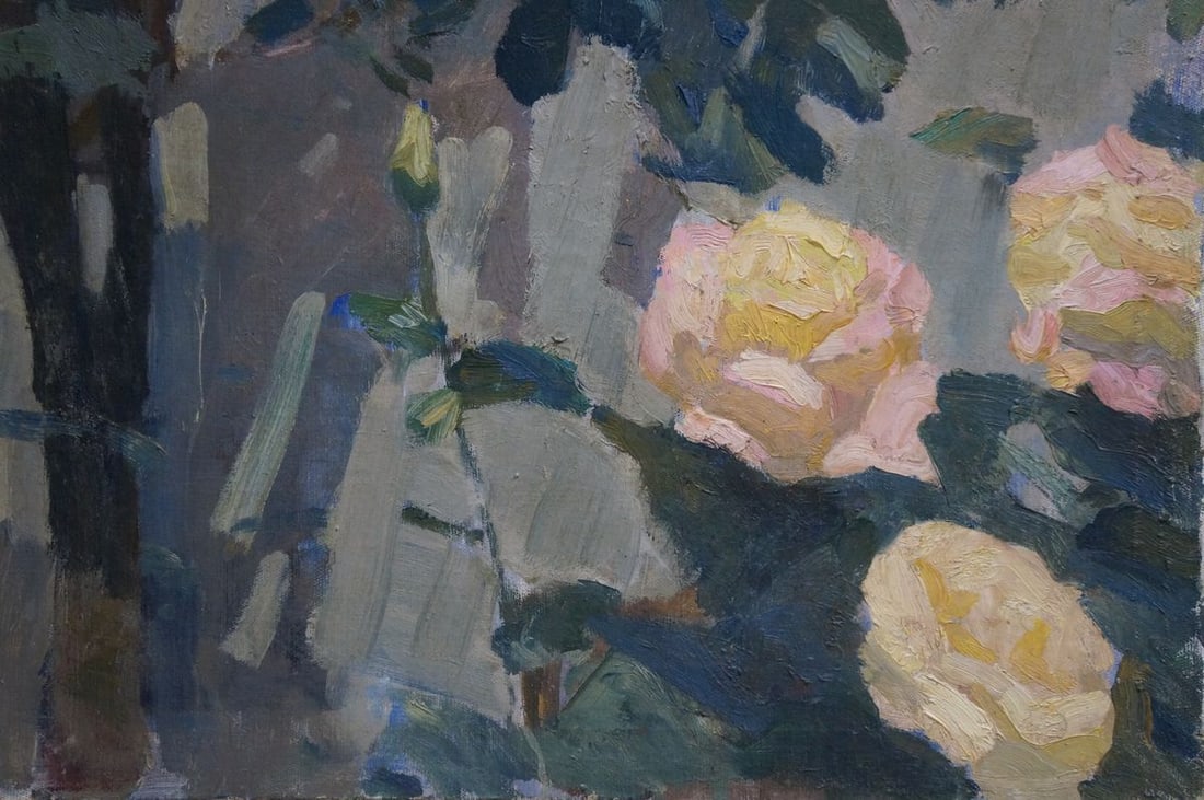 Oil painting Red and white roses Pokulity Konstantin Ivanovich - 6