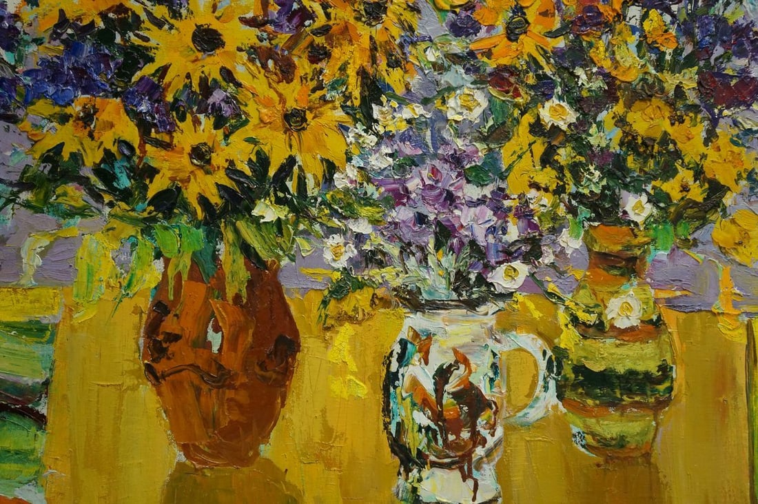 Oil painting Daisies and lilacs Mandrikova - Donchik Nadezhda Alekseevna - 6