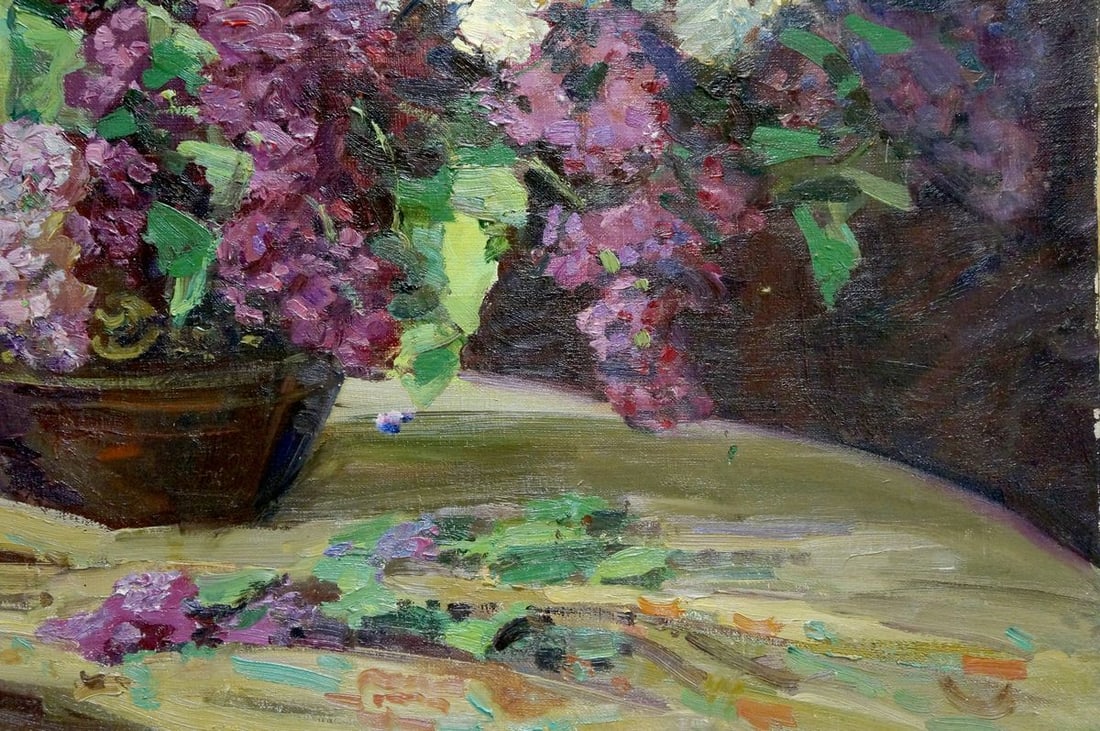Oil painting Lilac bouquet Kisel Ivan Gordeevich - 5