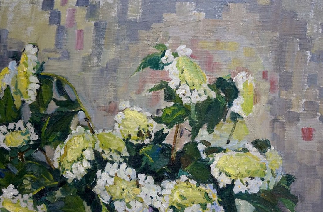 Oil painting Viburnum is blooming Volkova Nina Pavlovna - 4