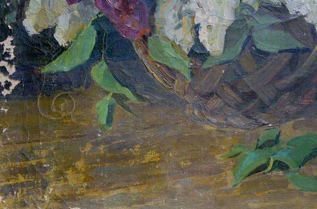 Oil painting Lilac in a vase - 2