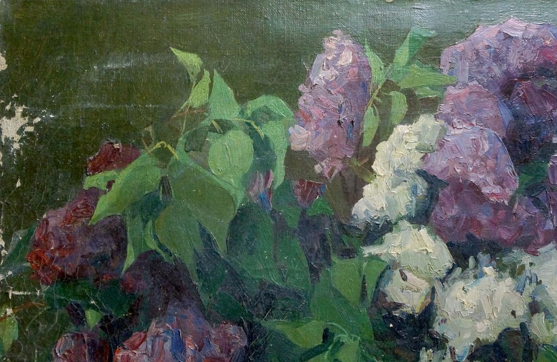 Oil painting Lilac in a vase - 3
