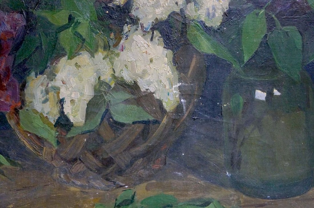 Oil painting Lilac in a vase - 6