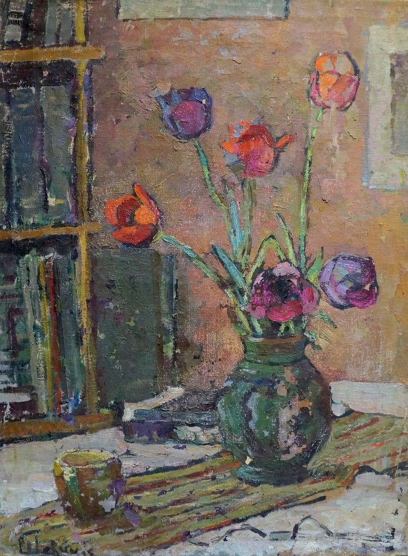 Oil painting Tulips Yuri Dmitrievich Shevchik (1 of 8)