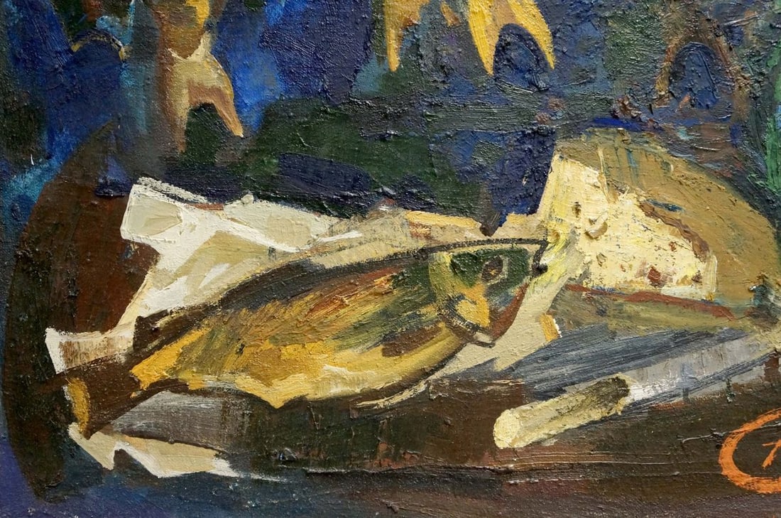 Oil painting Dried fish Sologubov Nikolay Vasilievich - 2
