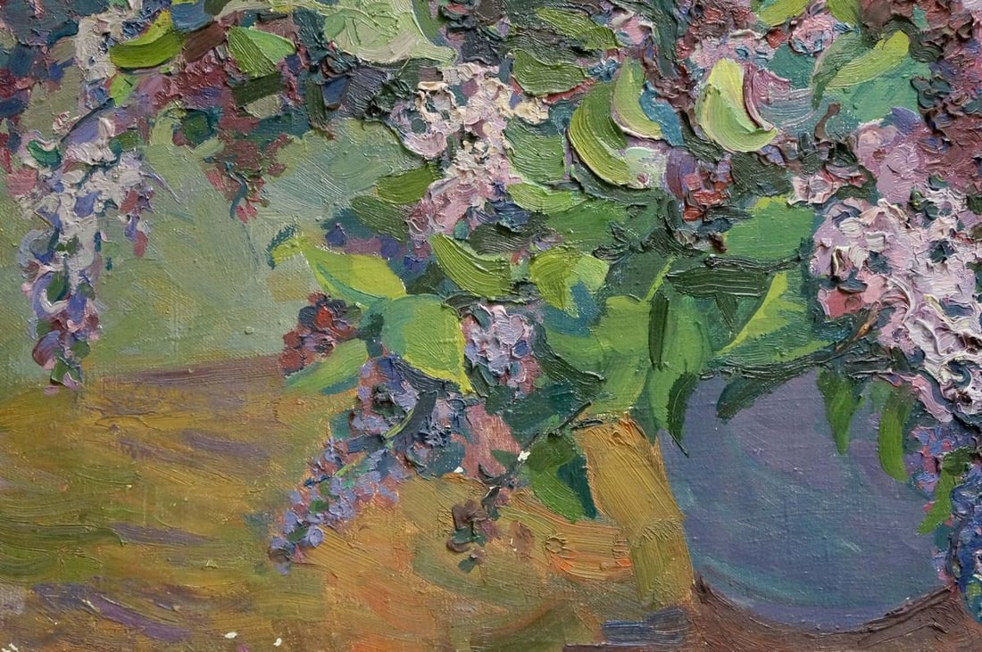 Oil painting Lilac bouquet - 2