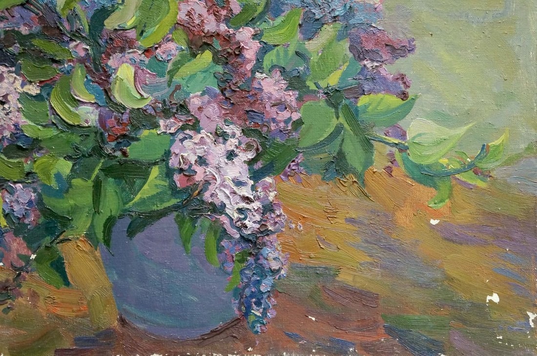 Oil painting Lilac bouquet - 5