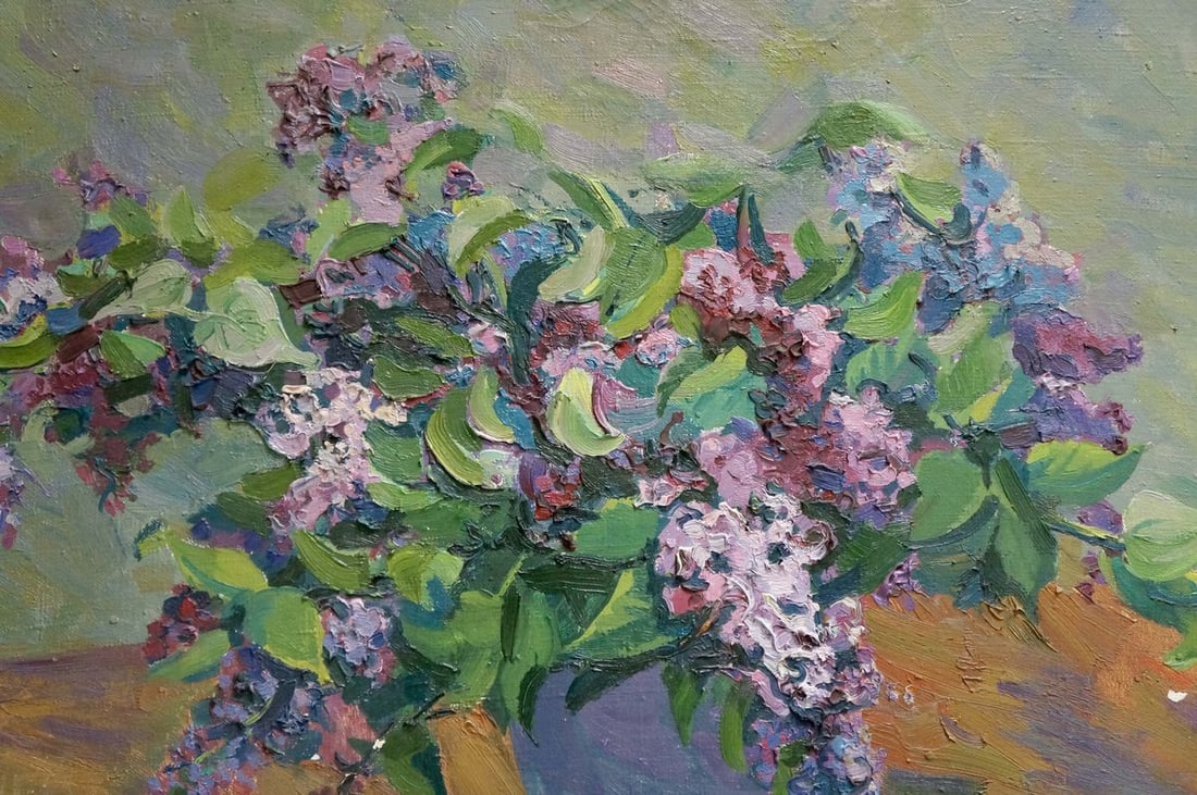 Oil painting Lilac bouquet - 6
