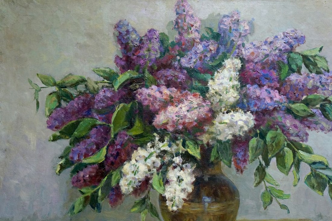 Oil painting Lilac bouquet Krasnov N.G. - 3