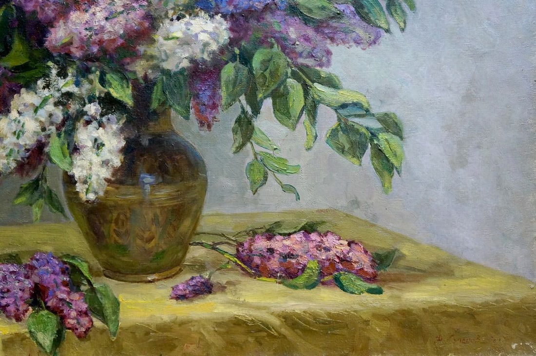 Oil painting Lilac bouquet Krasnov N.G. - 5
