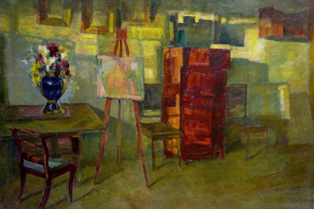 Oil painting Room interior (1 of 8)