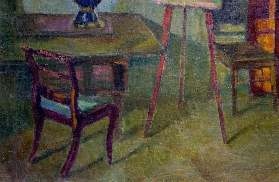 Oil painting Room interior - 2
