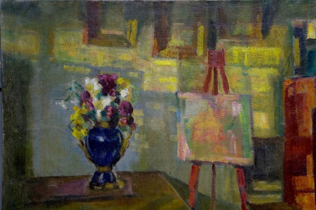 Oil painting Room interior - 3