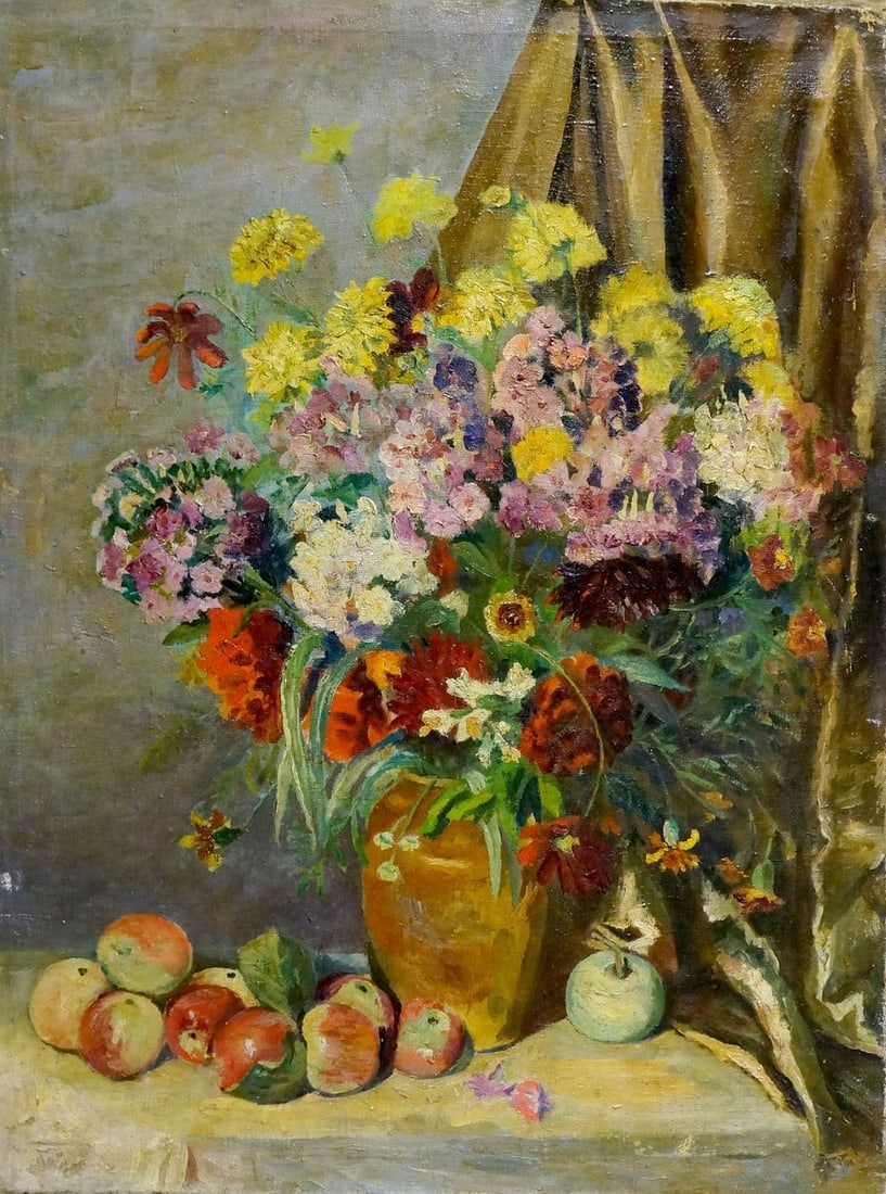 Oil painting Flowers (1 of 8)
