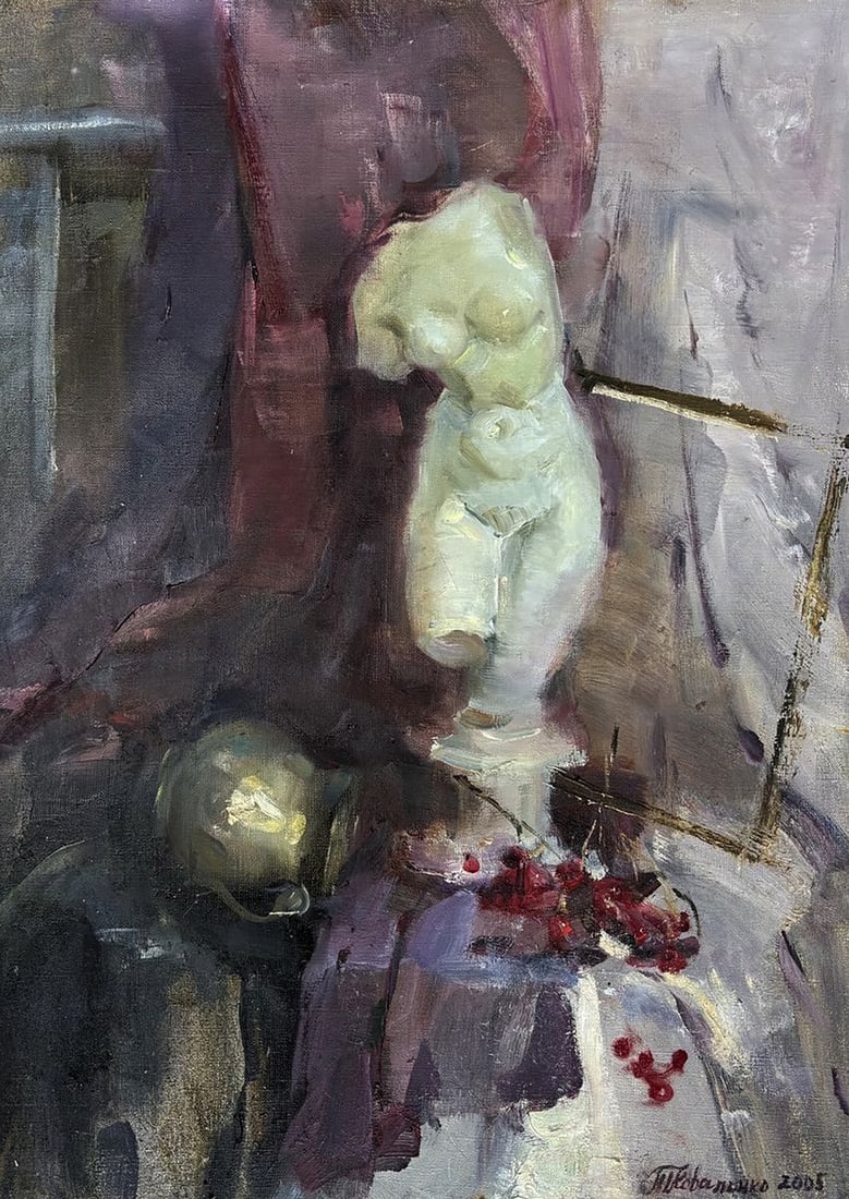 Oil painting Art studio corner Ivan Kovalenko