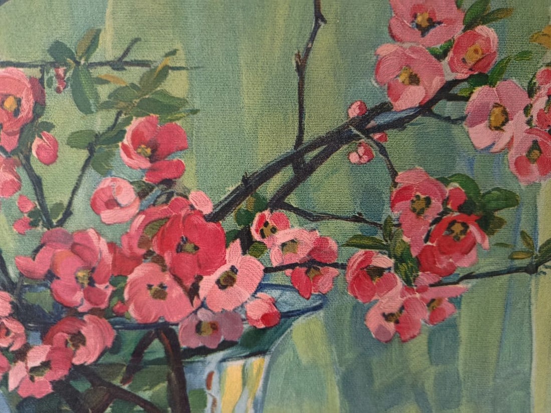 Oil painting Flowering branches in a vase Unknown artist - 3