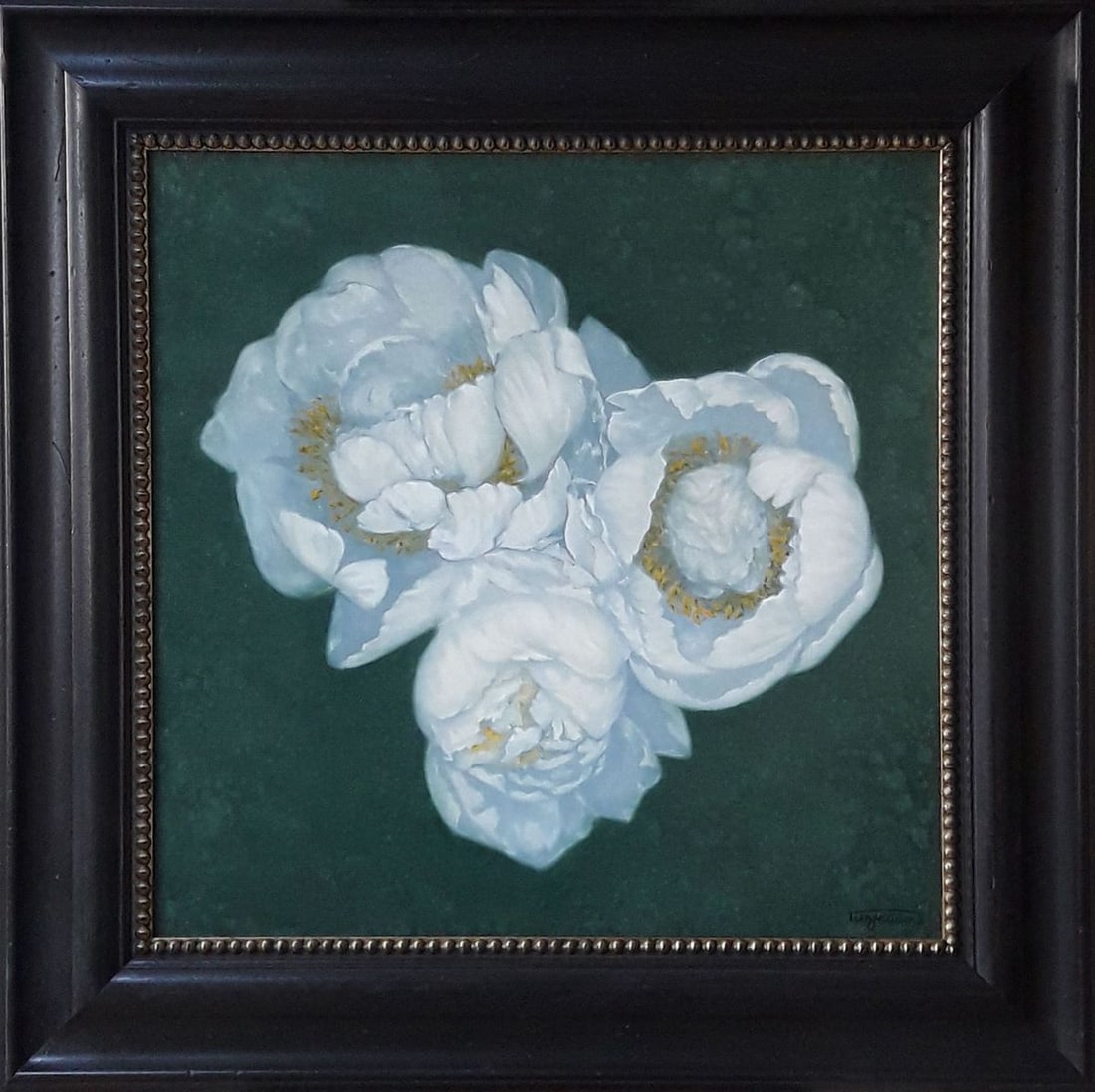 Oil painting White delicate flowers Vasily Korkishko