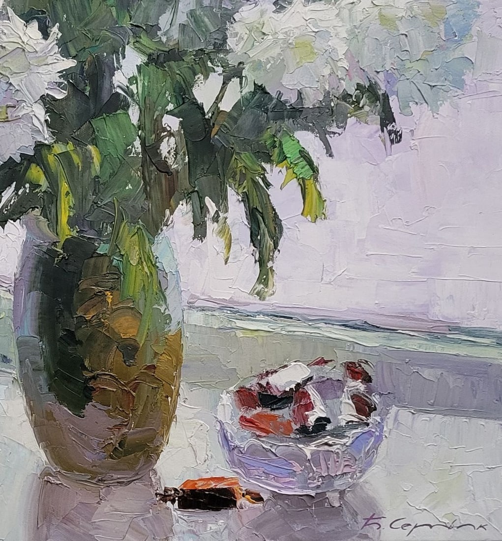 Oil painting Flowers on the window Boris Serdyuk - 7