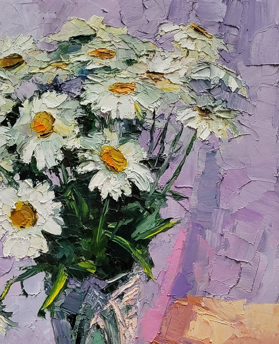 ?il painting Bouquet of daisies Boris Serdyuk - 5