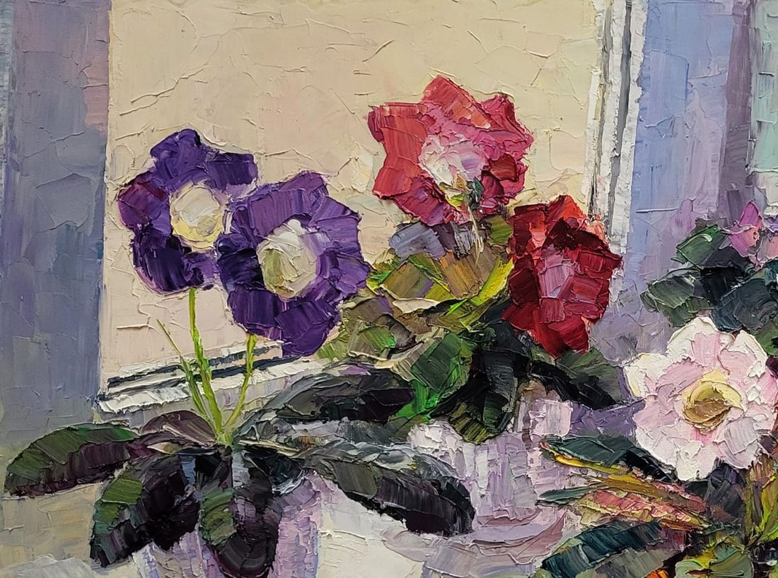 ?il painting Gloxinia in a vase Boris Serdyuk - 4