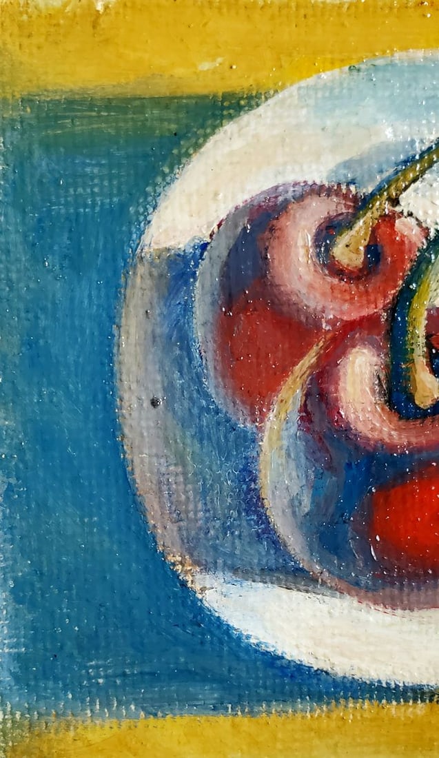 Oil painting Cherries by the sea Daniil Litvinov - 4
