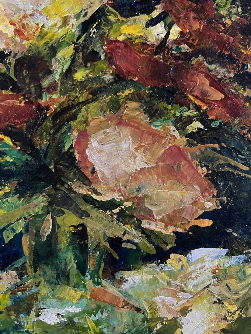 Oil painting A bouquet of flowers on the table Vadim Aksenov - 6