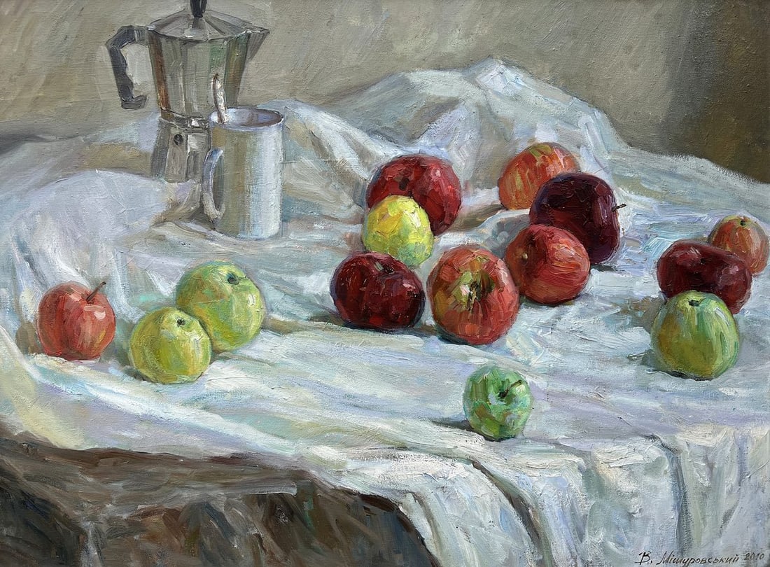 Oil painting Still life with apples V. Mishurovsky (1 of 10)