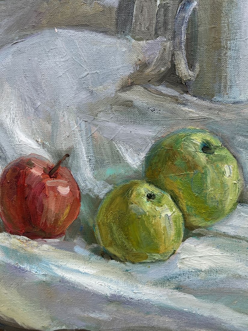Oil painting Still life with apples V. Mishurovsky - 4