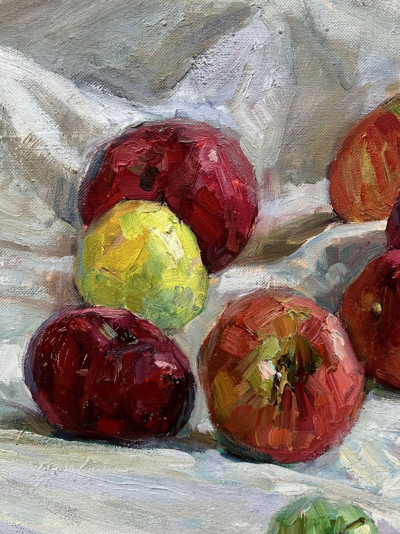 Oil painting Still life with apples V. Mishurovsky - 8