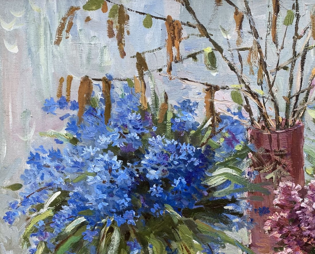 Oil painting Snowdrops Natalia Ivanchenko - 5