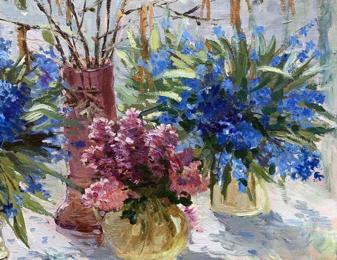 Oil painting Snowdrops Natalia Ivanchenko - 6