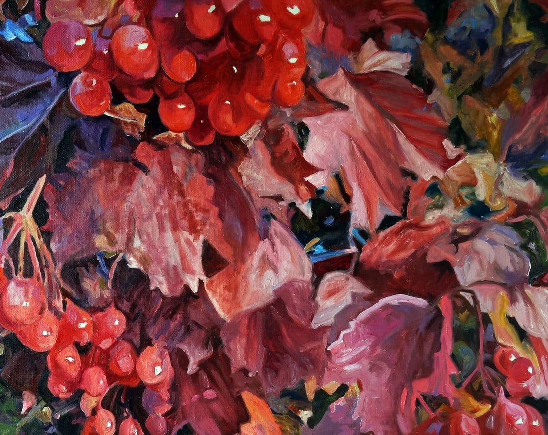 Oil painting Red viburnum Varvarov Anatoly Viktorovich - 5