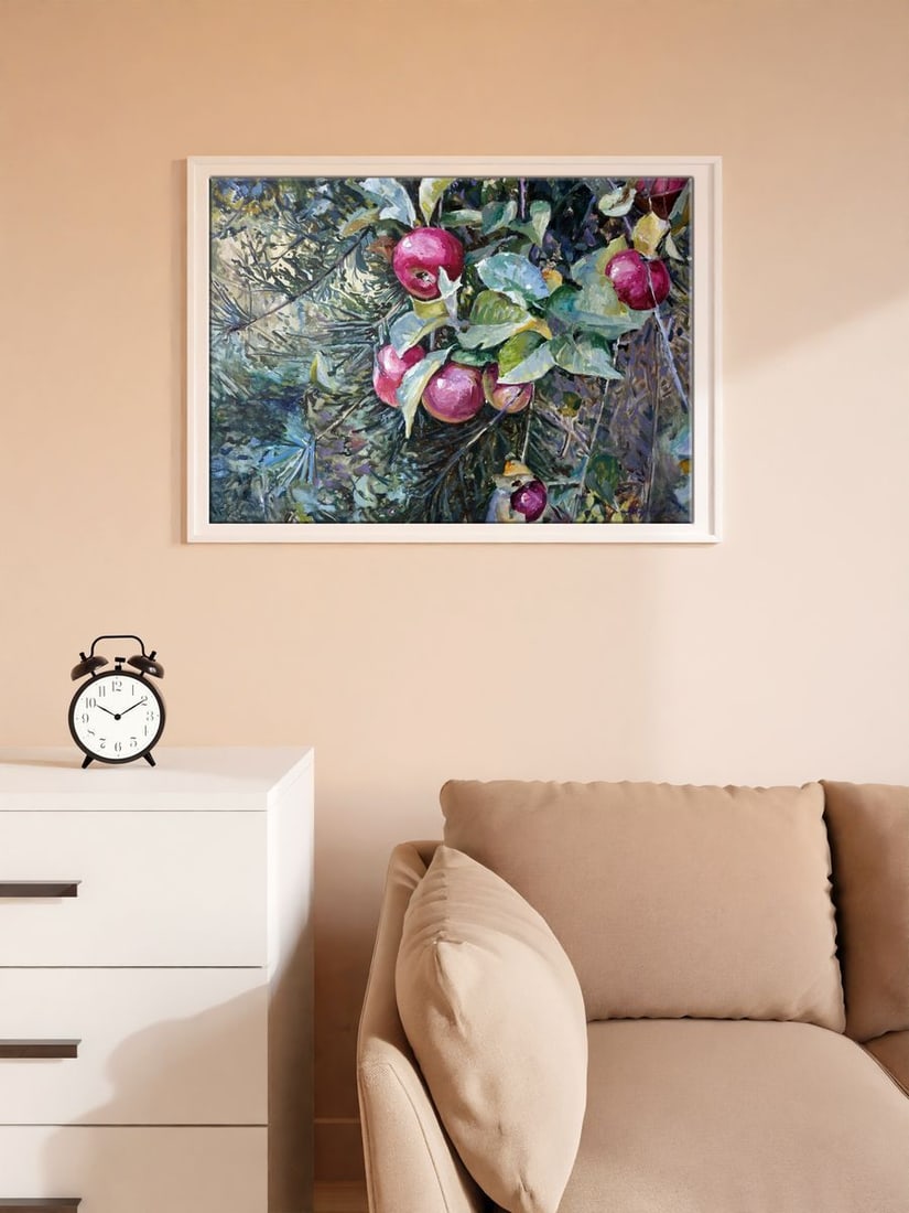 Oil painting September forest paradise apples Varvarov Anatoly Viktorovich - 3